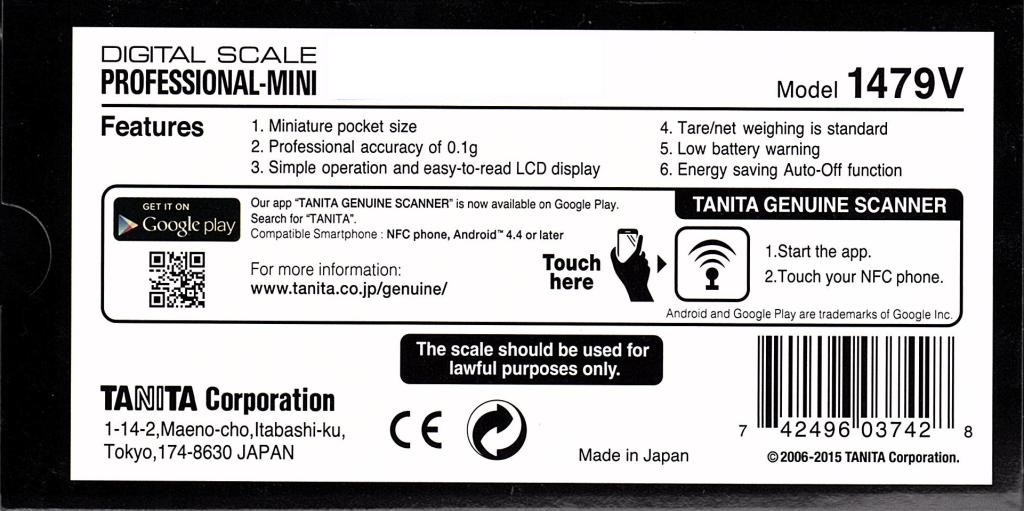 Tanita Scale 120g x 0.1g