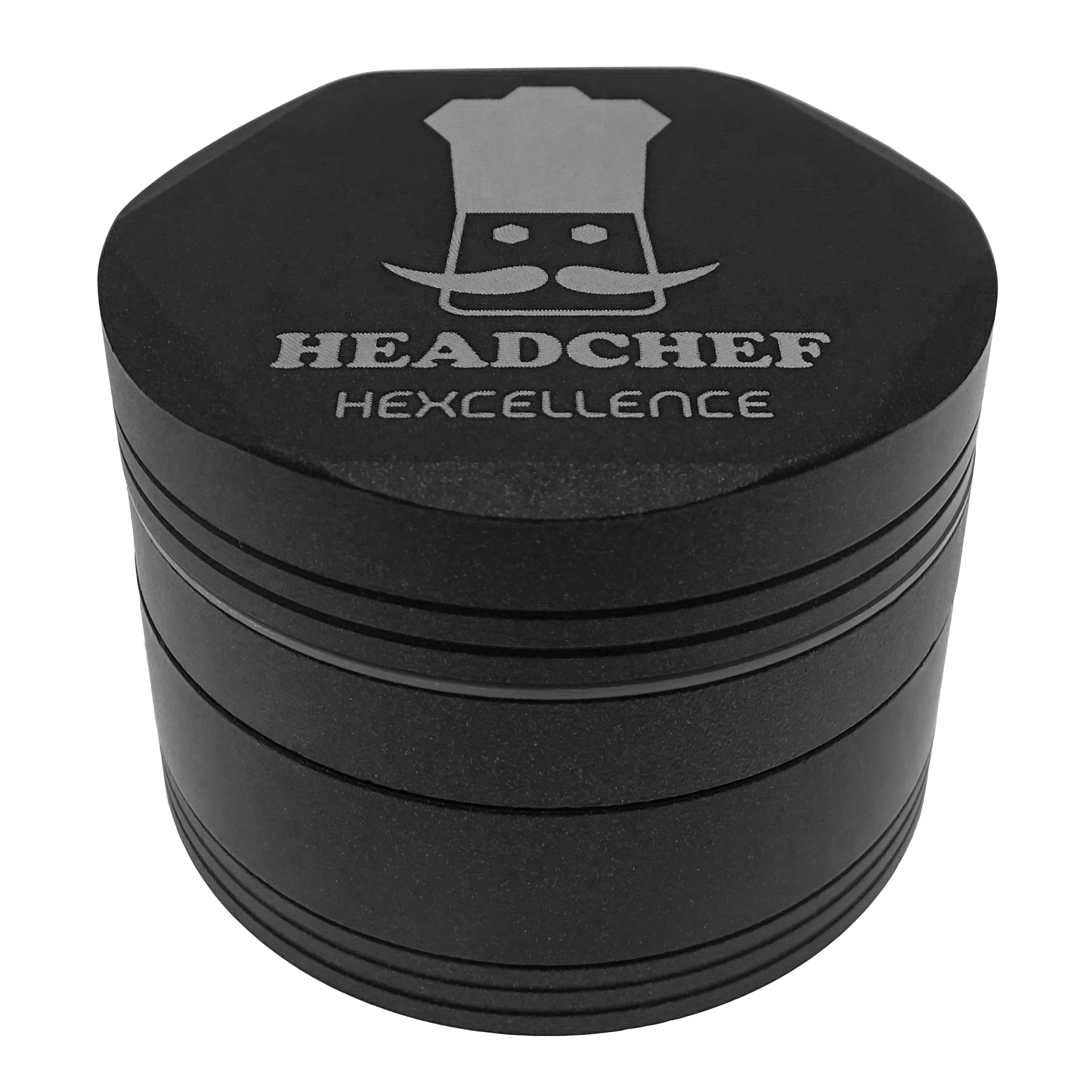 Headchef Hardcore Grinder 62mm 4 part - Black Headchef Hardcore Grinder 62mm 4 part - Black