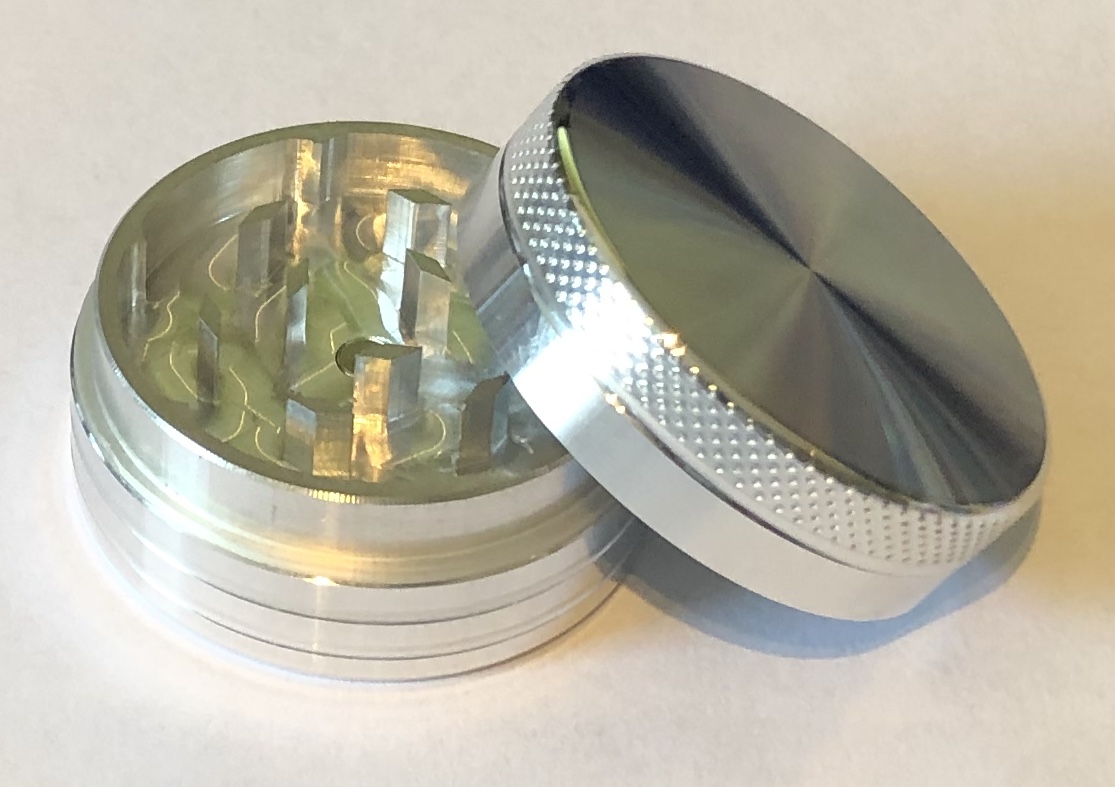 SPF Grinder 40mm 2 Part - Silver