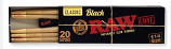 Raw Classic Cone 20PK 1.25 Size Black